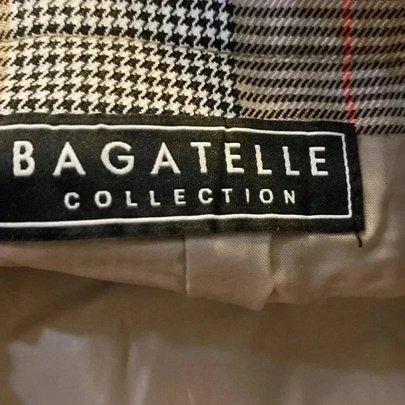 BAGATELLE Collection Houndstooth Plaid Pleated Lined Mini Skirt Size Med… - Picture 4 of 11